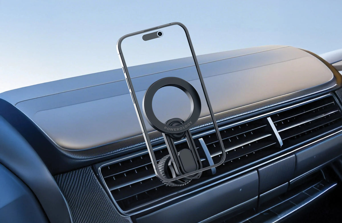 Powerology Snapmount MagSafe Car Holder Black – image 3
