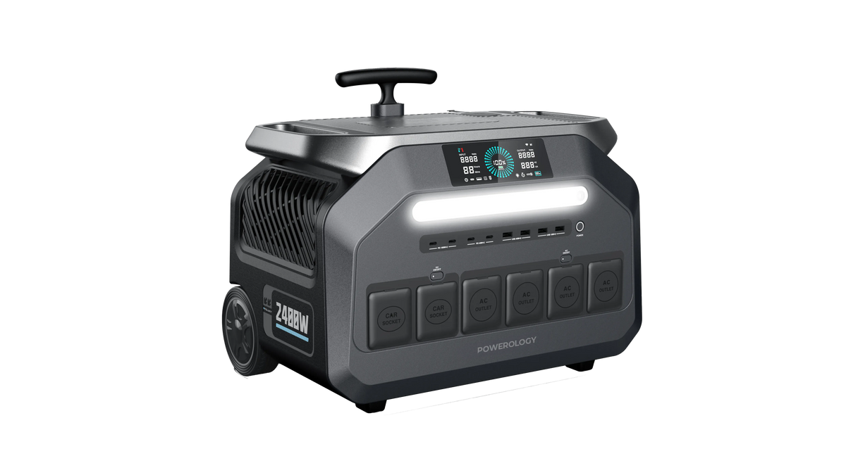 Powerology Solar Input Portable Generator Black – image 6