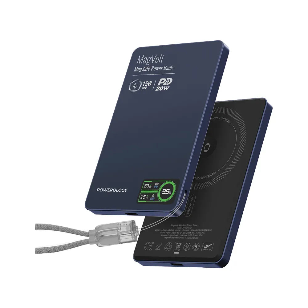 Powerology Mag Volt 5000 m Ah Magnetic Power Bank - Blue – image 2