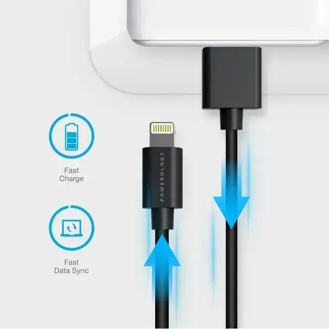 Powerology USB A to Lightning Cable 3m Black – image 9