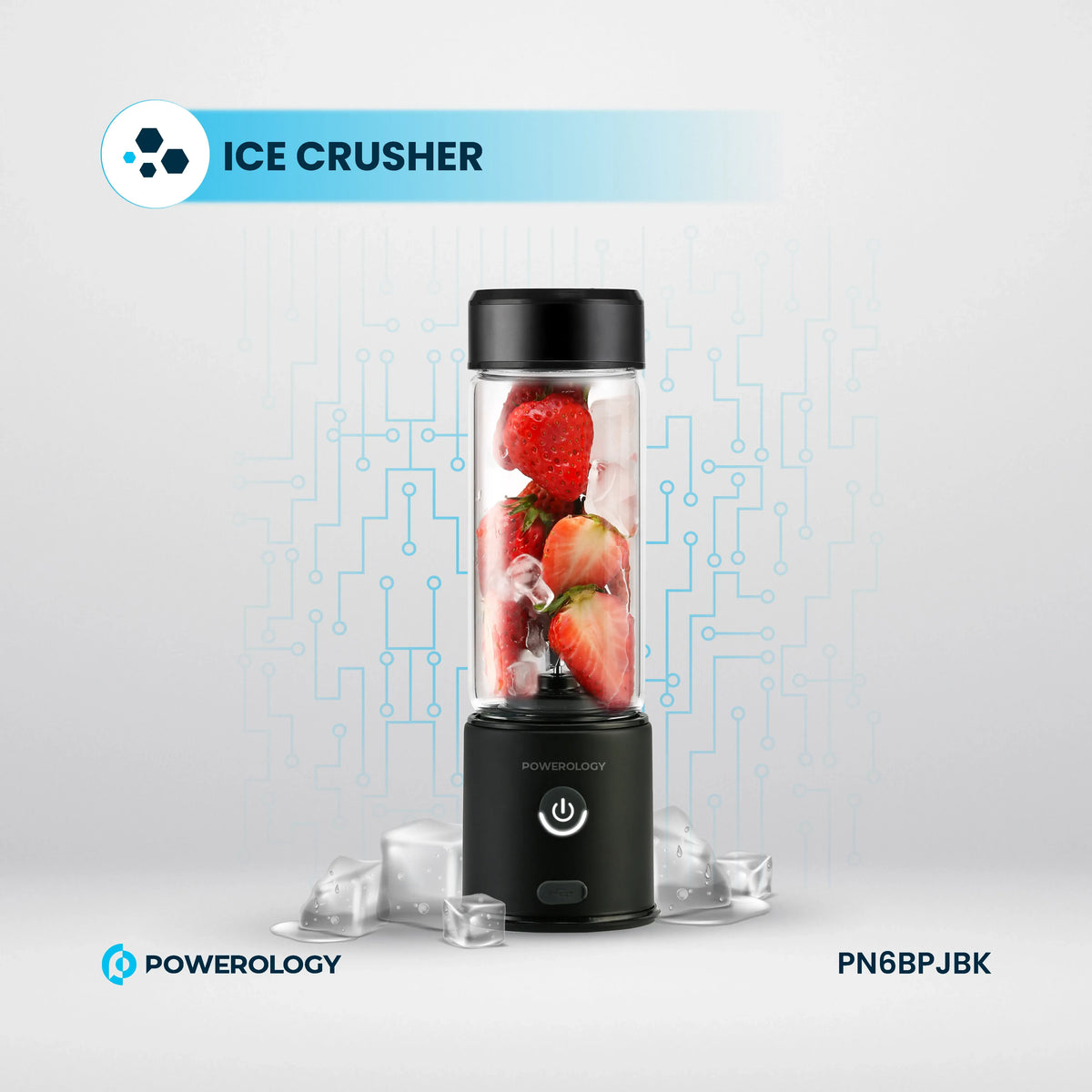 Powerology New 6 Blade Portable Juicer 450ml 126w Black – image 10