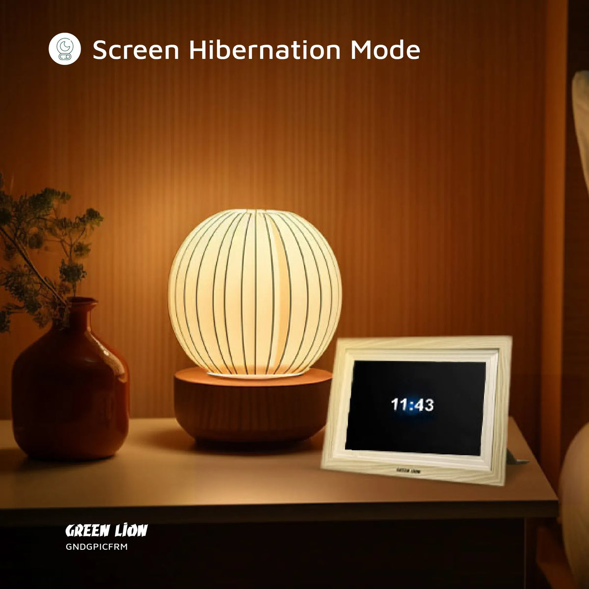 Green Lion Digital Picture Frame Touch Screen Display 10 1 Inch Wooden – image 9