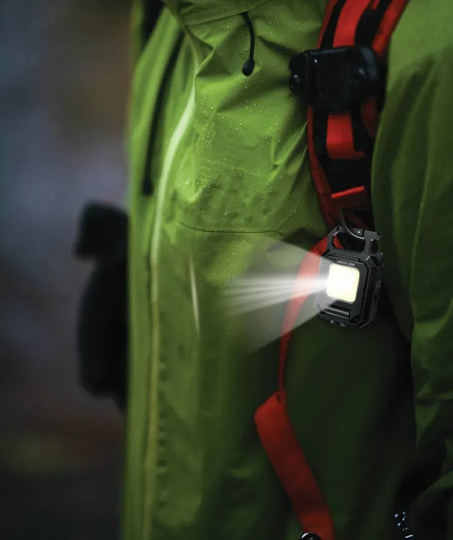 Green Lion Keychain Light with Foldable Design Black – image 2