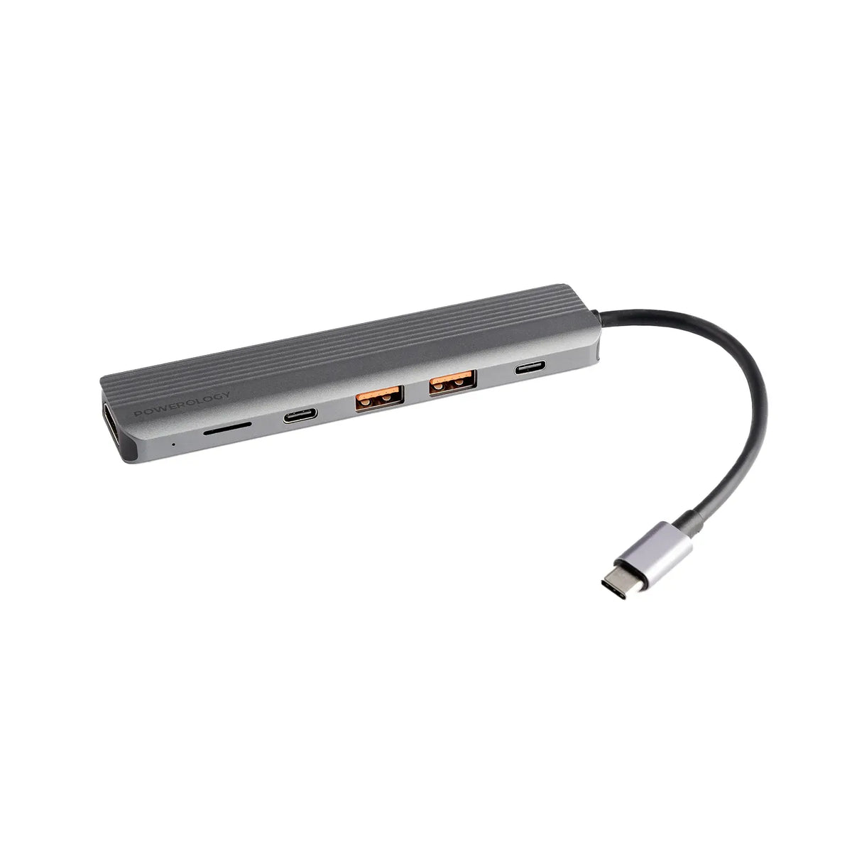 Powerology 6 in 1 Slim 4k Hdmi USB C Hub – image 2