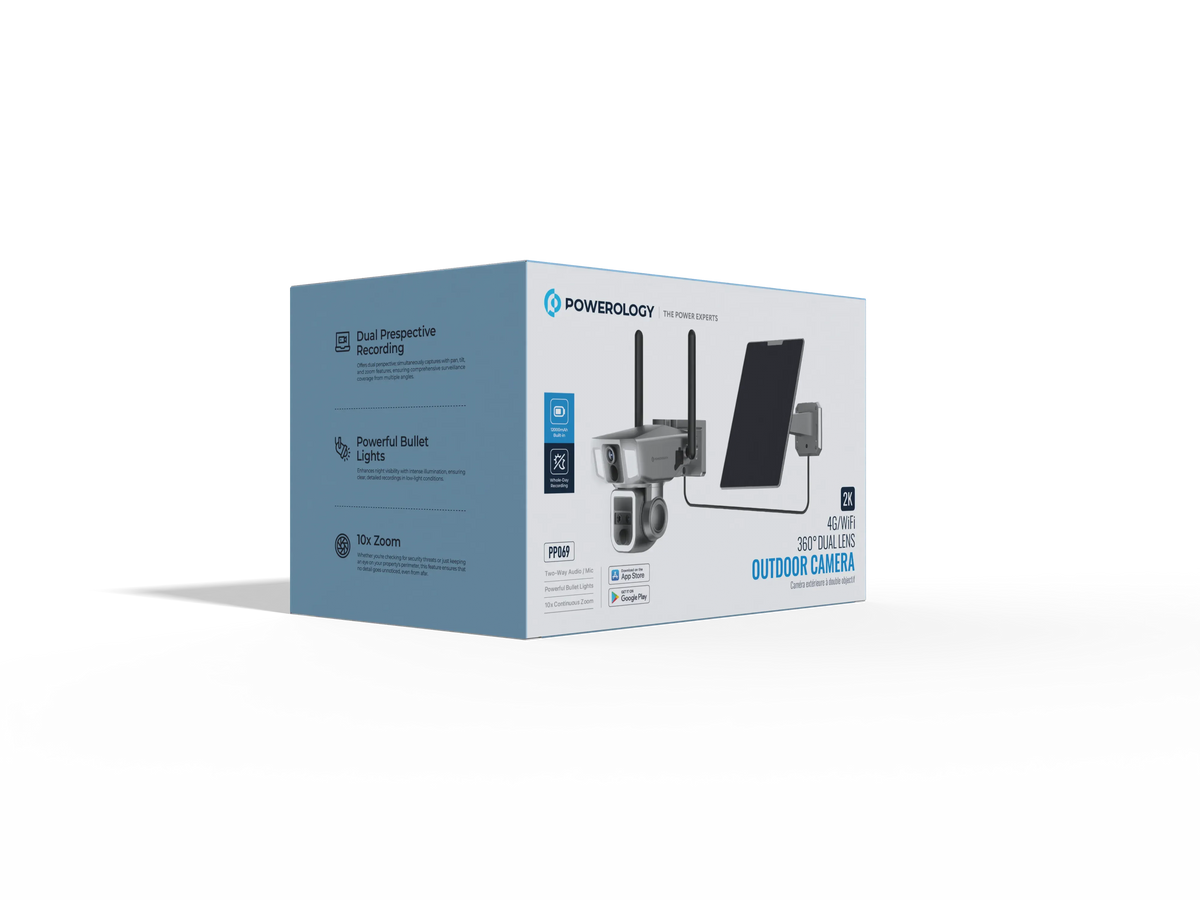 Powerology 4g Wi-Fi 360deg Dual Lens Outdoor Camera Black – image 7