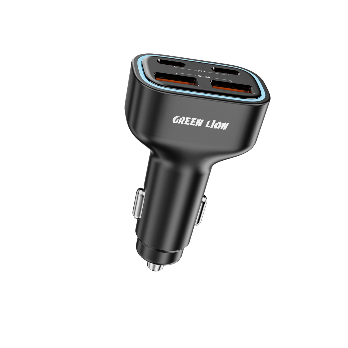 Green Lion Quad Port 70w Car Charger Black – image 13