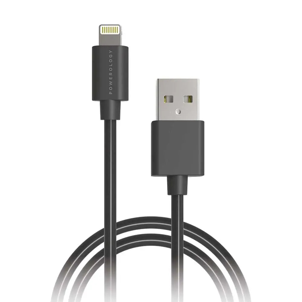 Powerology USB A to Lightning Cable 3m Black – image 2