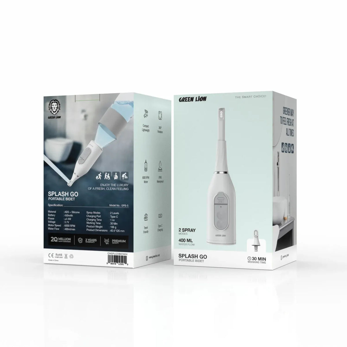 Green Lion Splash Go Portable Bidet White – image 4