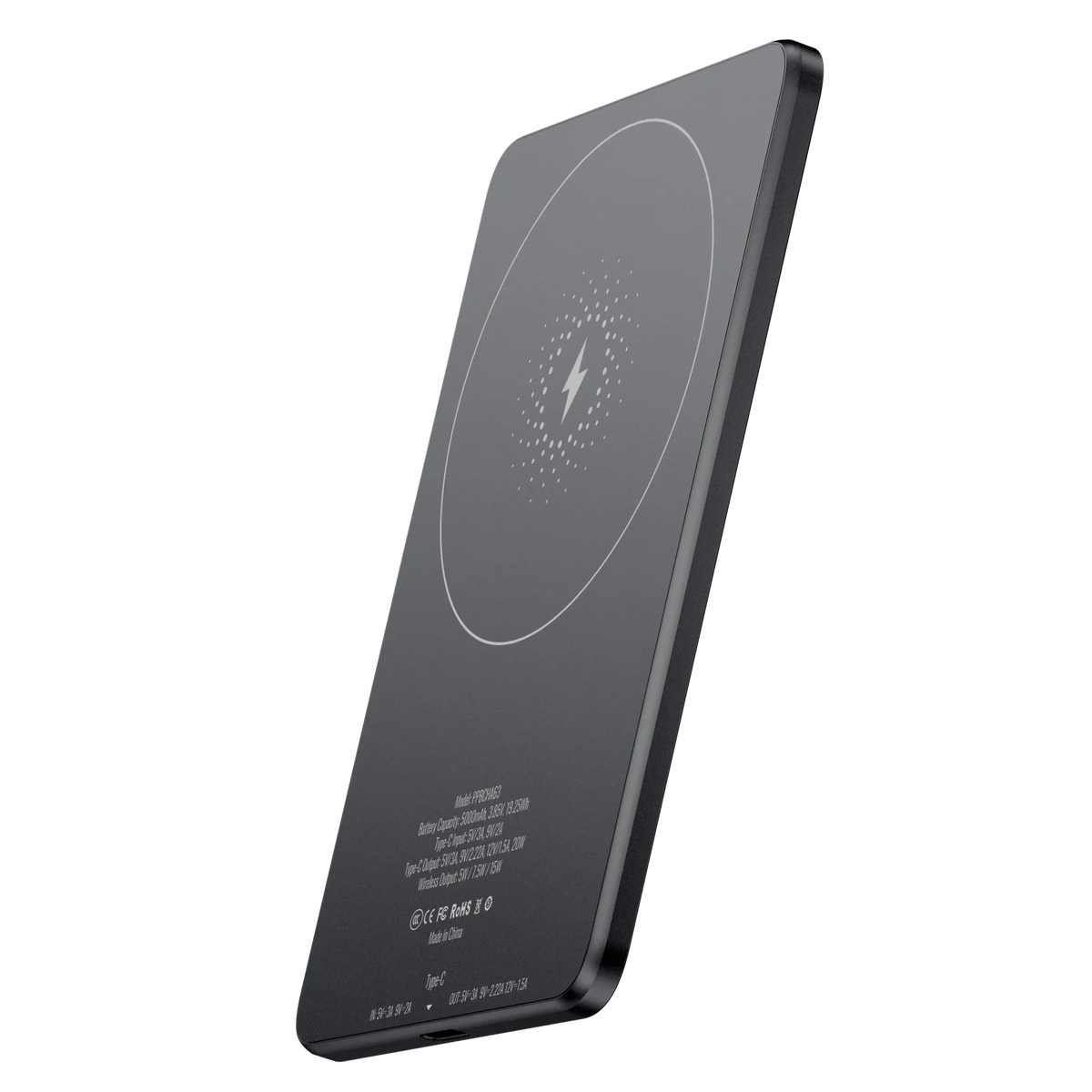 Powerology Ultra-Thin 5000 m Ah Mag Safe Power Bank - Grey – image 1