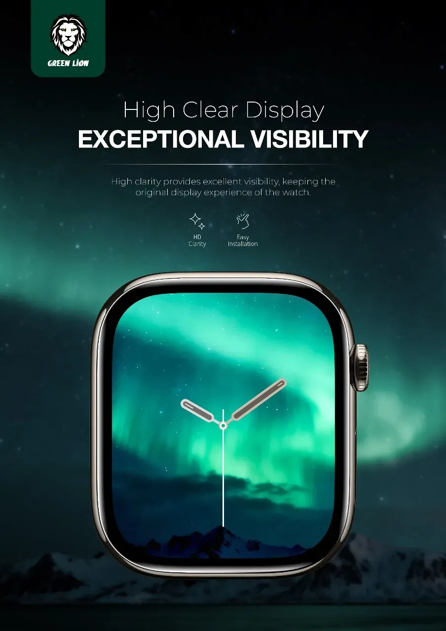 Green Lion Ultra 3 Guard HD Screen Protector for Apple Watch 49mm Clear – image 11