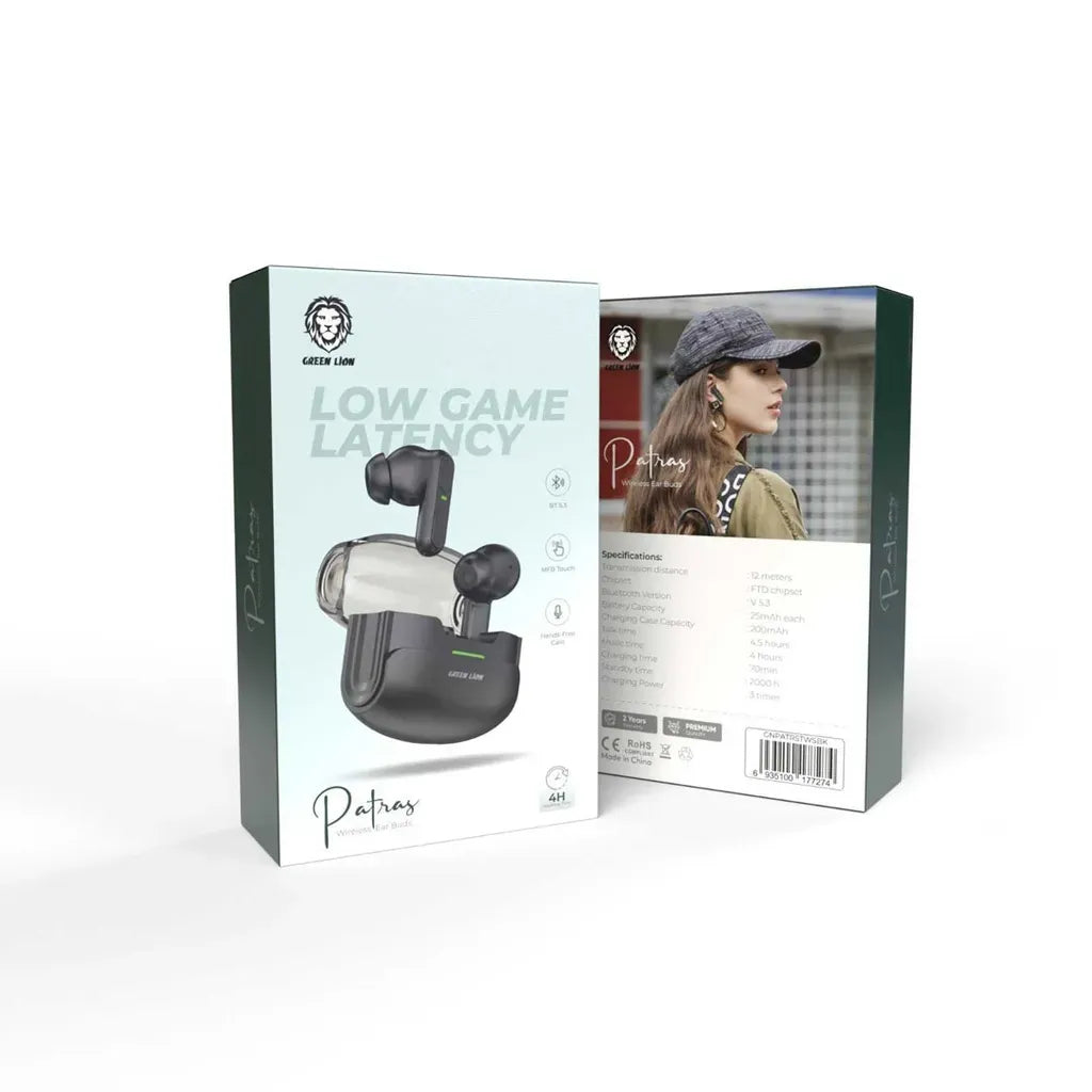 Green Lion Patras Wireless Ear Buds - Black – image 2