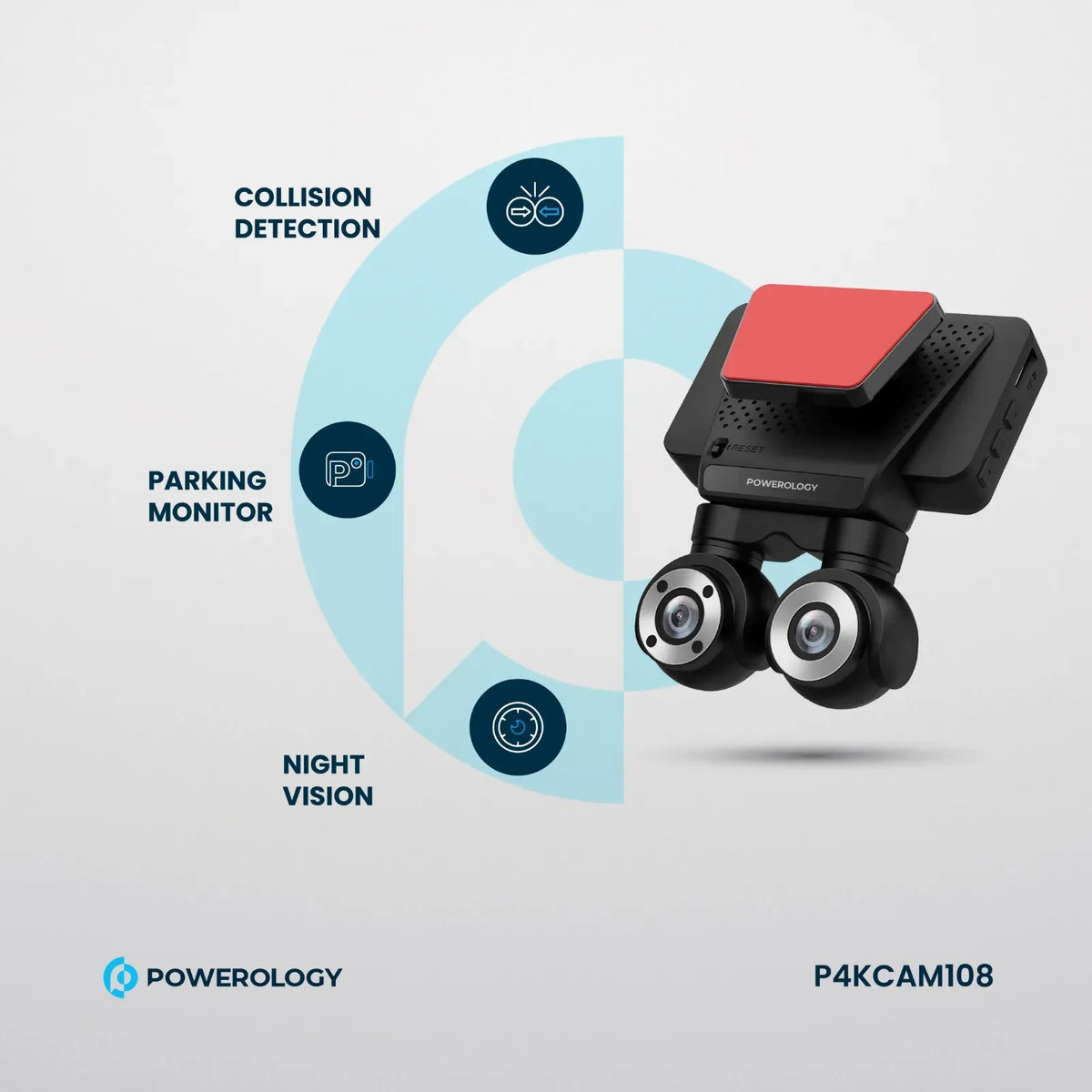 Powerology Dual Lens Dash Camera Black – image 6
