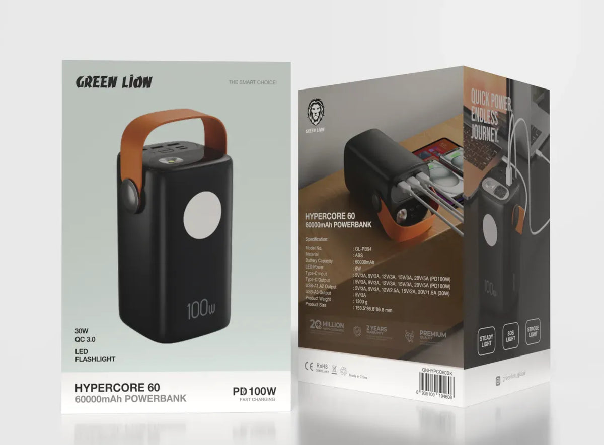 Green Lion Hyper Core 60 Power Bank 60000mAh Black – image 6
