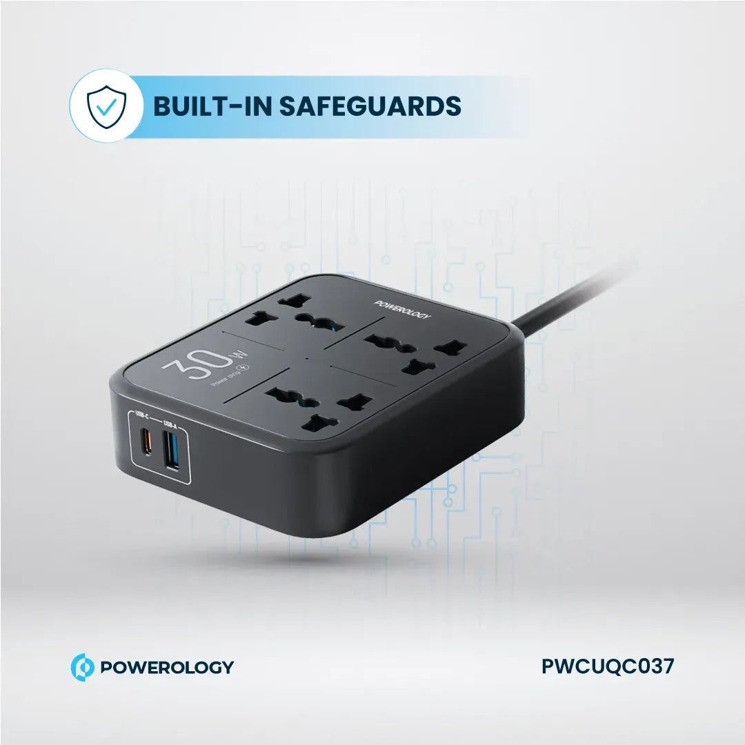 Powerology Power Strip 3250w 3ac Black – image 19