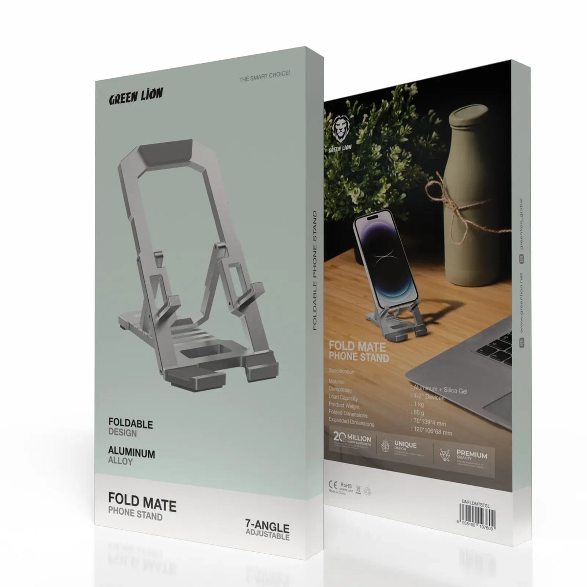 Green Lion Fold Mate Phone Stand Gray – image 2