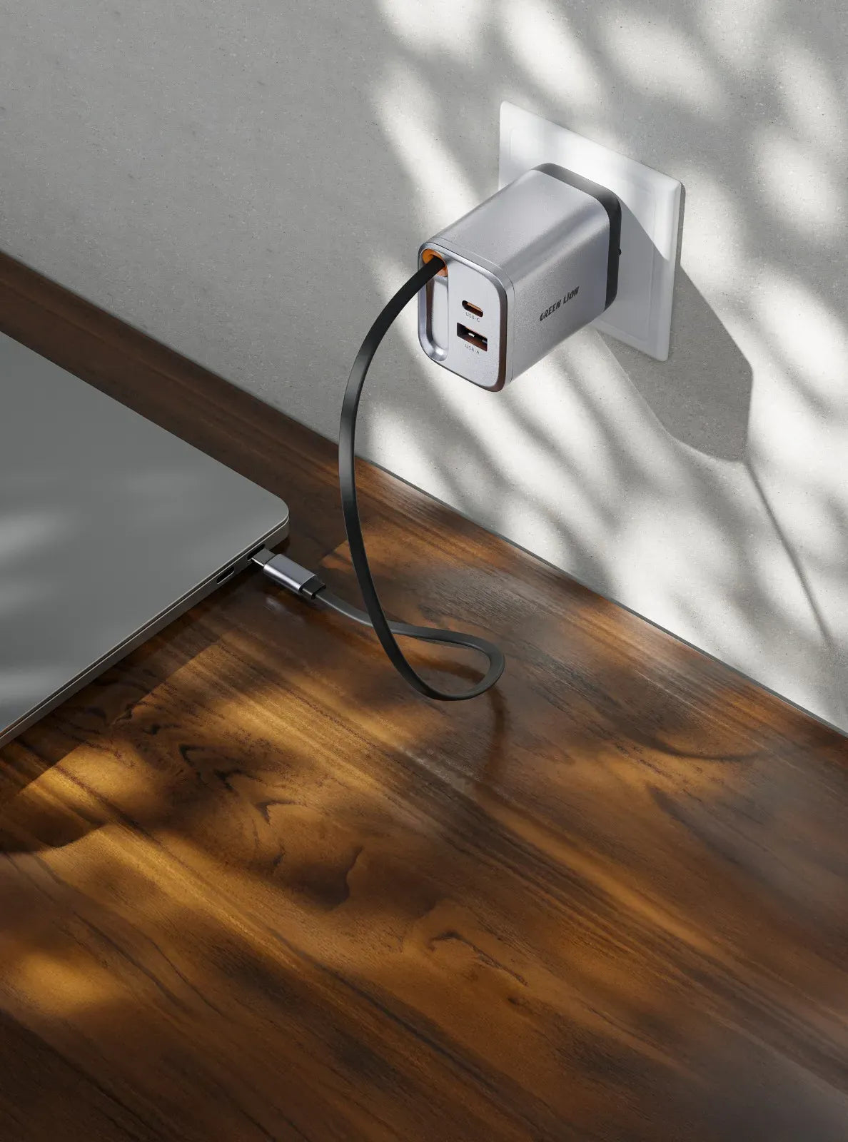 Green Lion Gan Premium Eu Plug Wall Charger 40w Gray – image 4