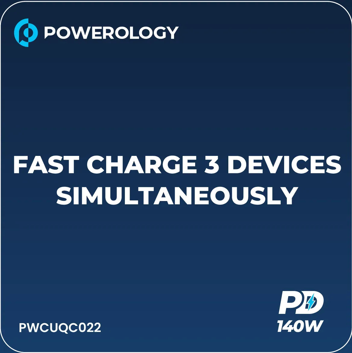 Powerology 140w PD QC 2xusb C and 1xusb A Gan Charger Uk Black – image 18