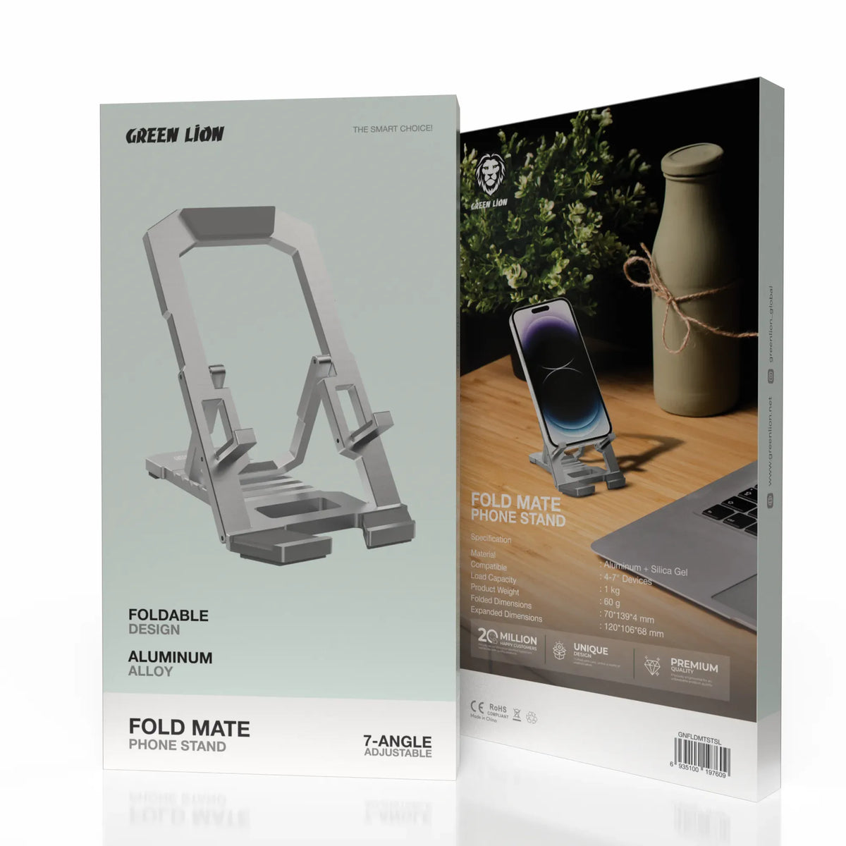 Green Lion Fold Mate Phone Stand Gray – image 6