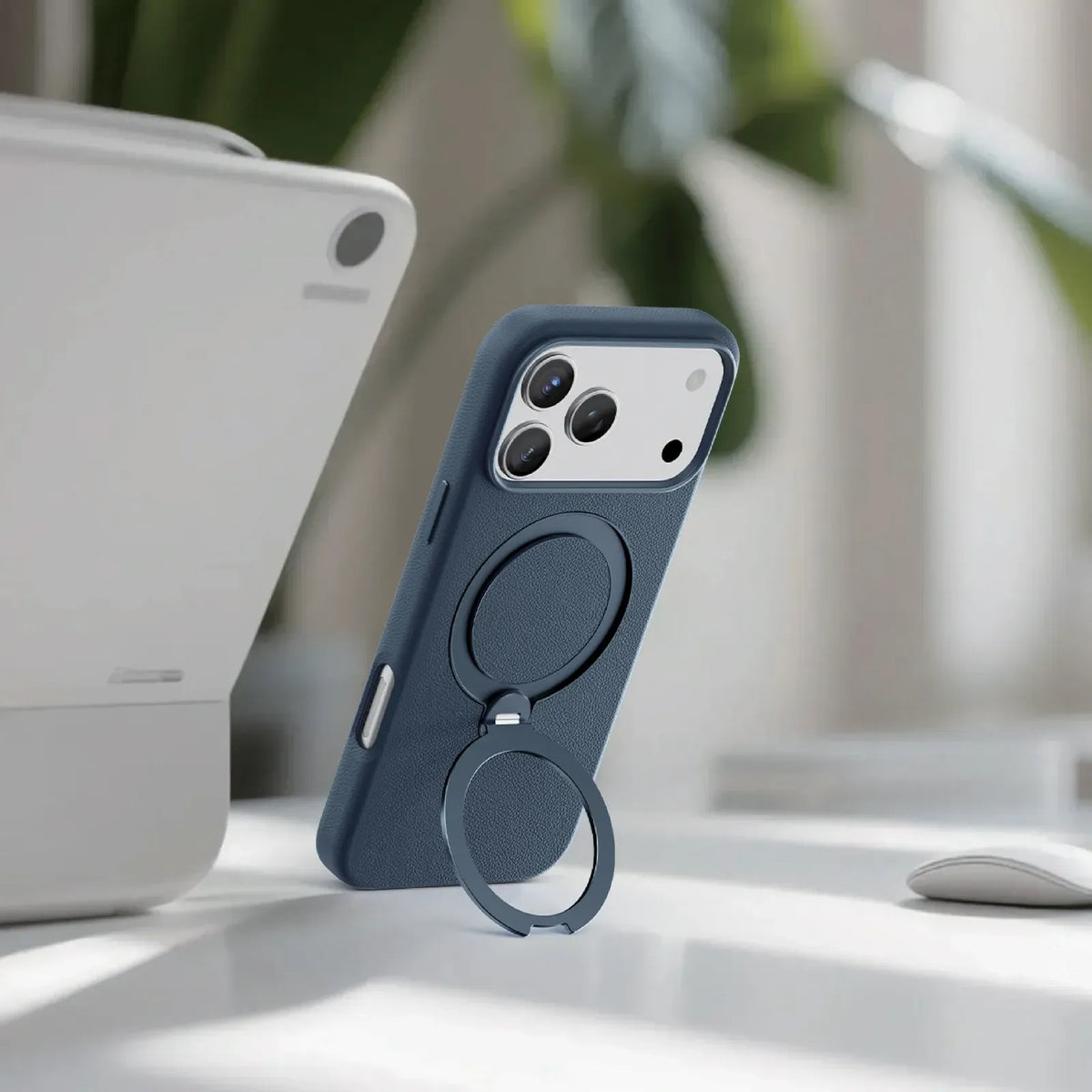 Green Lion Minster Leather MagSafe With Foldable Stand Design - Blue – image 3