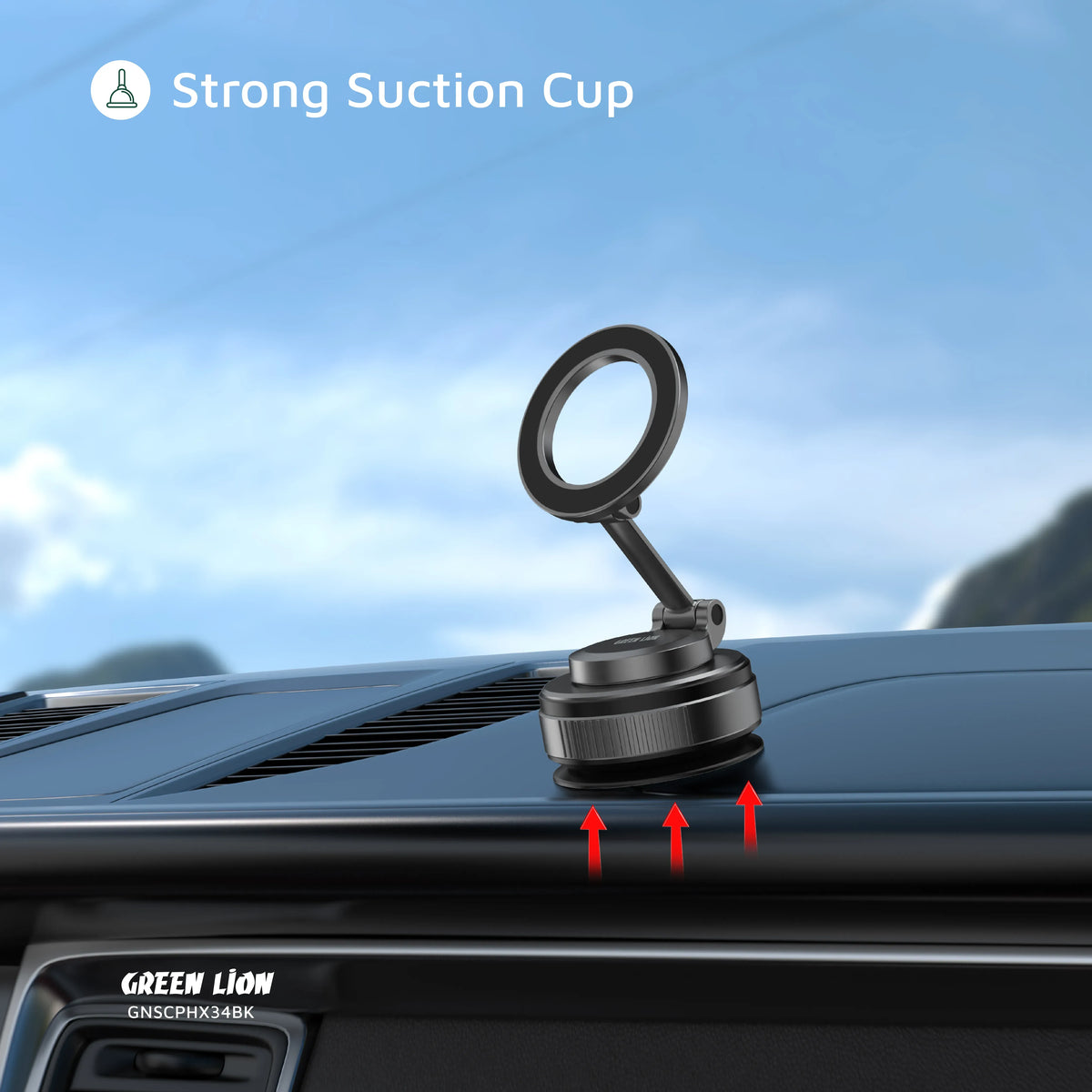 Green Lion Gx 34 Suction Phone Holder Black – image 10