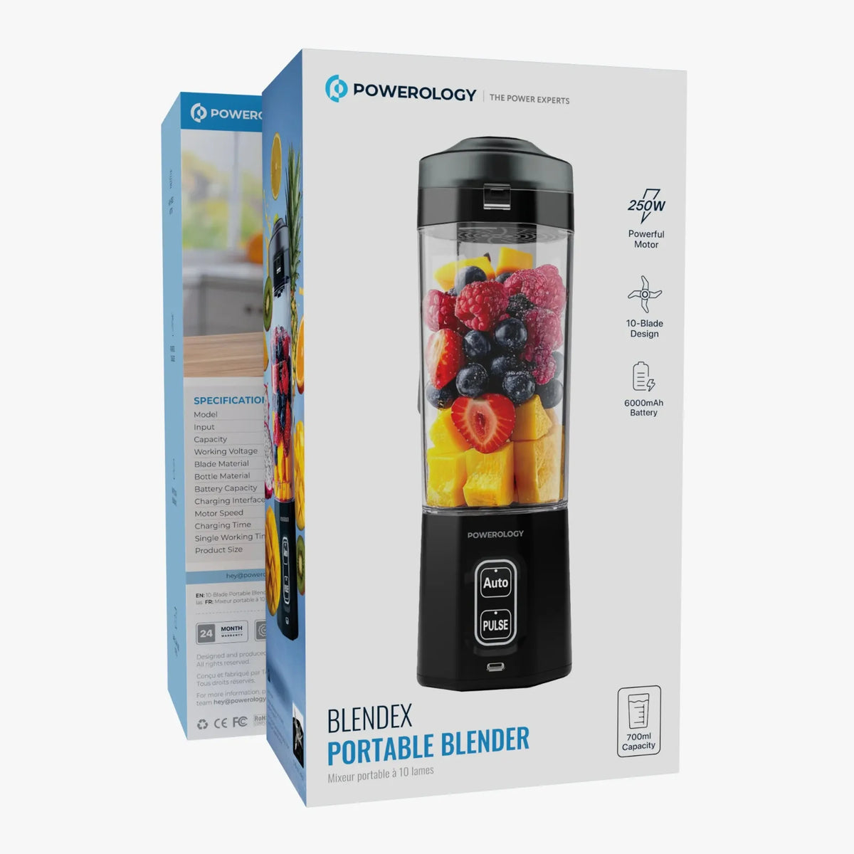 Powerology Blendex Portable Blender Black – image 1