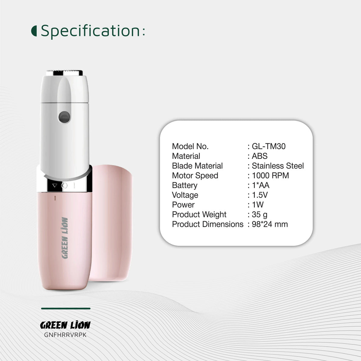 Green Lion Facial Hair Remover Pink – image 11
