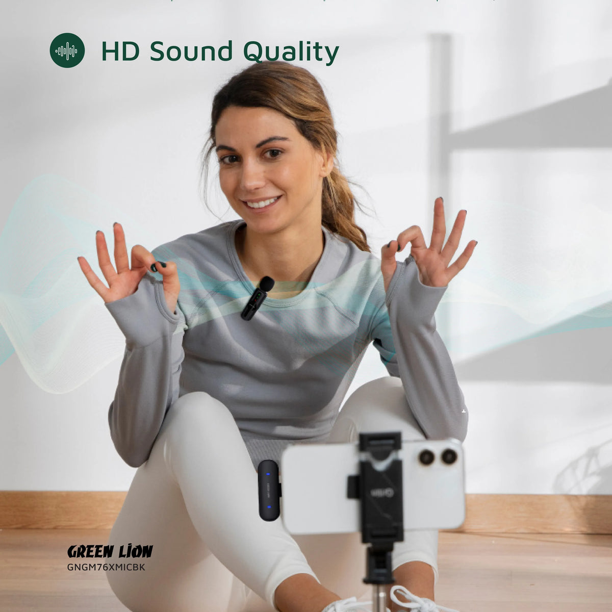 Green Lion Microphone 3 Level Noise Cancellation Black – image 12