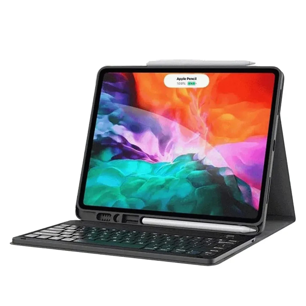 Green Lion Premium Leather Casewith Wireless Keyboard (English/Arabic) - Black – image 4