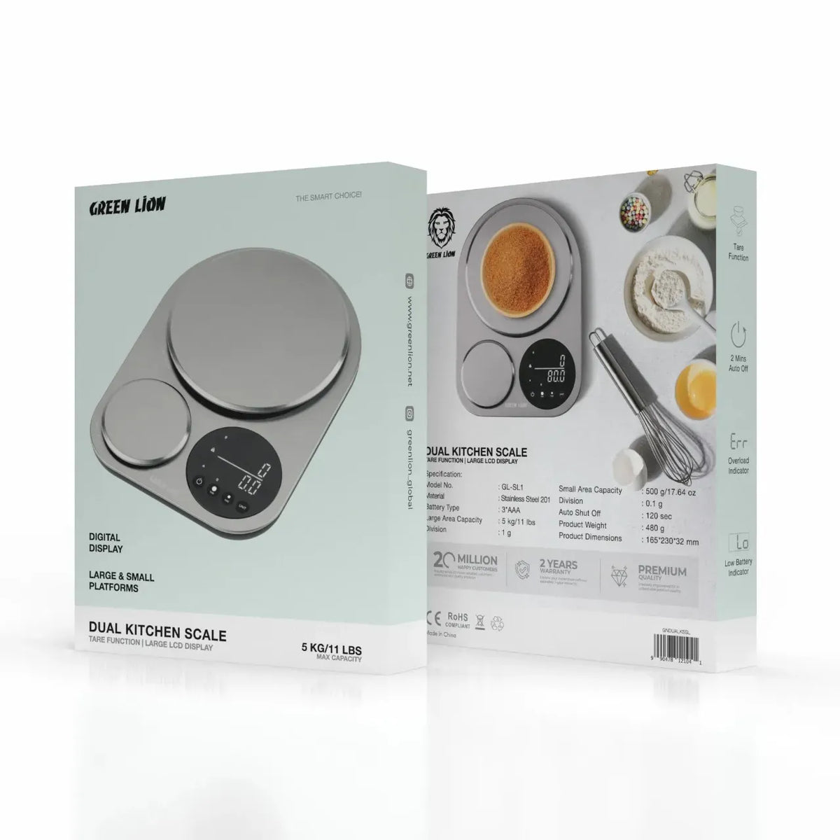 Green Lion Dual Kitchen Scale Silver – image 11