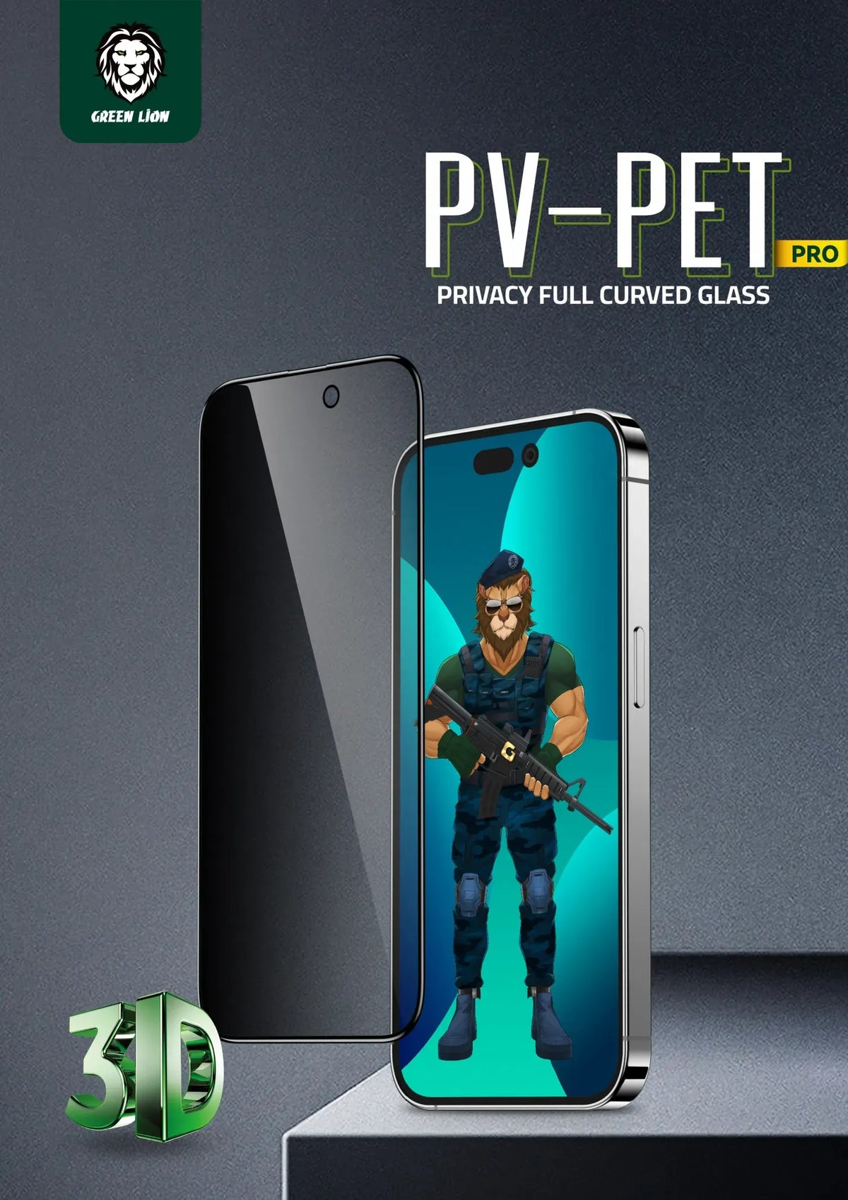 Green 3d Pet Privacy Glass Screen Protector for Iphone 13 Pro Max 14 Plus – image 10