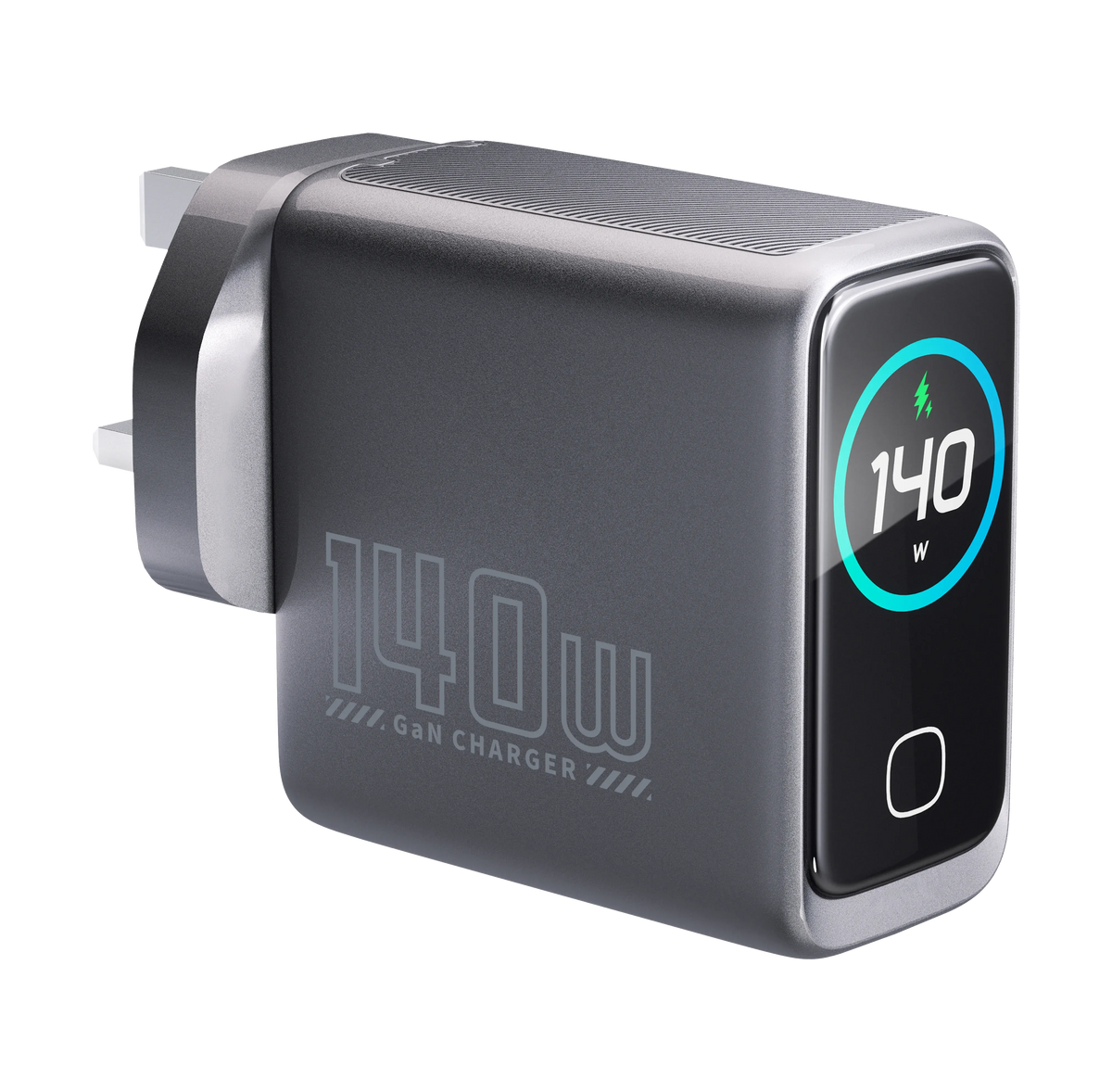 Powerology Voltflow Ga N Wall Charger PD 140 W with USB-C-C Cable - Black – image 4