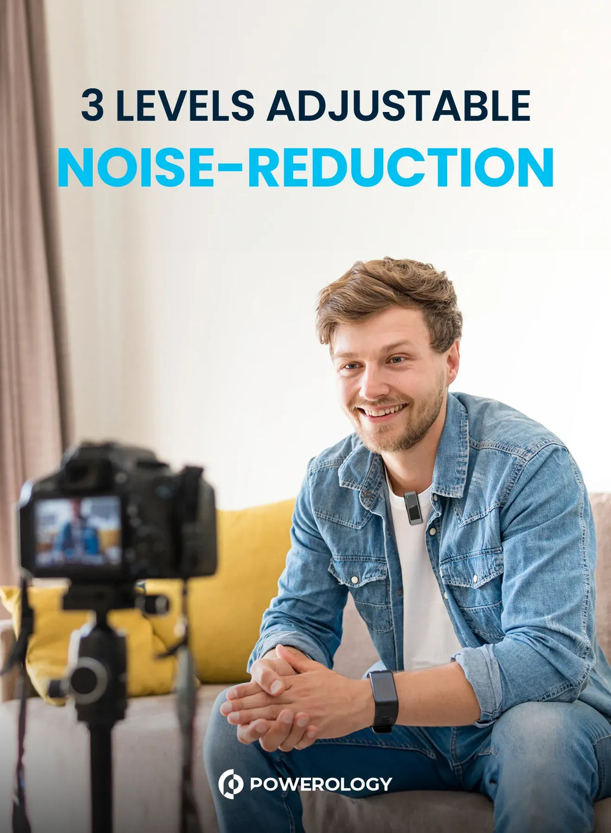 Powerology Mfi Dual Connector Wireless Lavalier Microphone X1 Mic 1000mAh Black – image 13