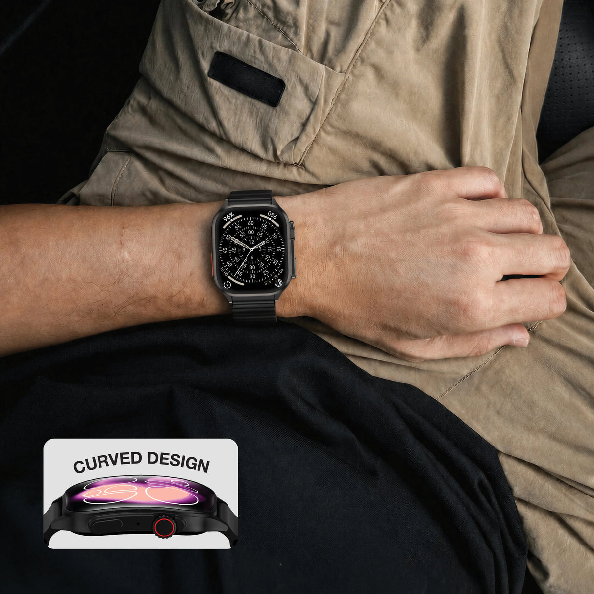 Green Lion Ultra Curve Smart Watch - Black – image 3