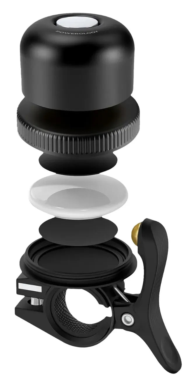 Powerology Bicycle Scooter Bell with Airtag Mount Black – image 5