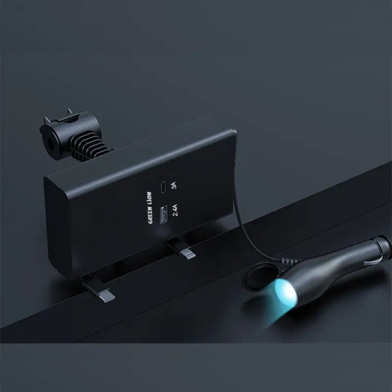 Green Lion Backseat Car Charger Black – image 4