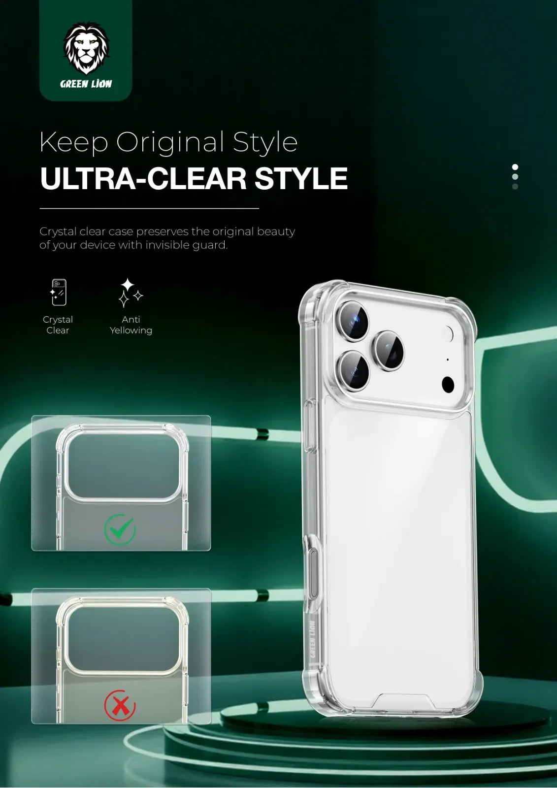 Green Lion Anti-Shock Case - Clear – image 9