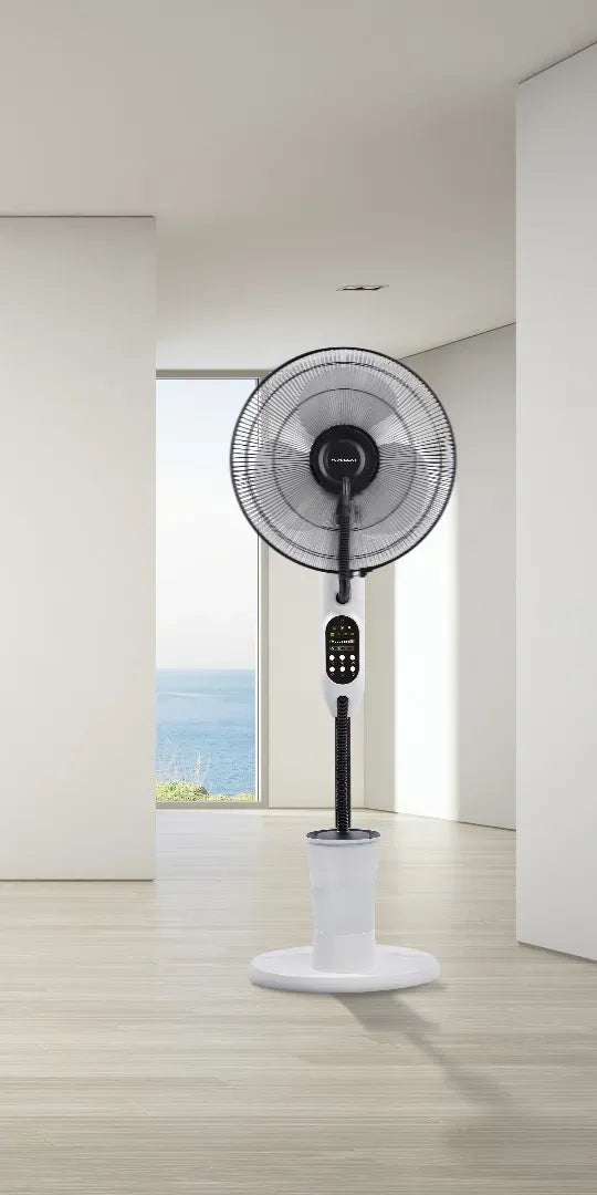 Powerology Tilt Oscillating Fan Mist Spray Humidifier Black – image 14