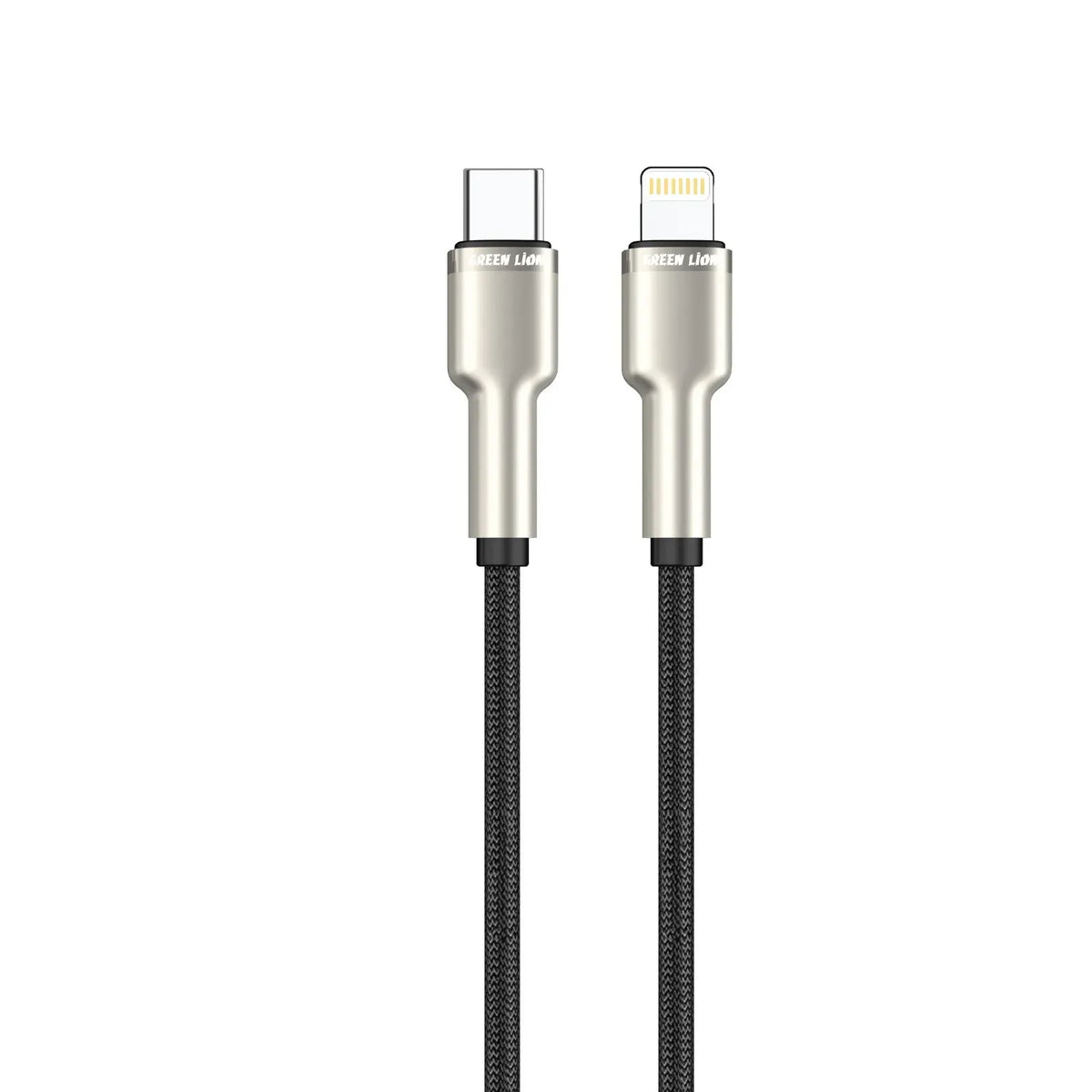 Green Lion USB C to Lightning Braided Cable Black – image 3