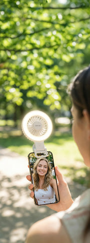 Green Lion AIRGLOW Clip-On Rechargeable Fan - White – image 2