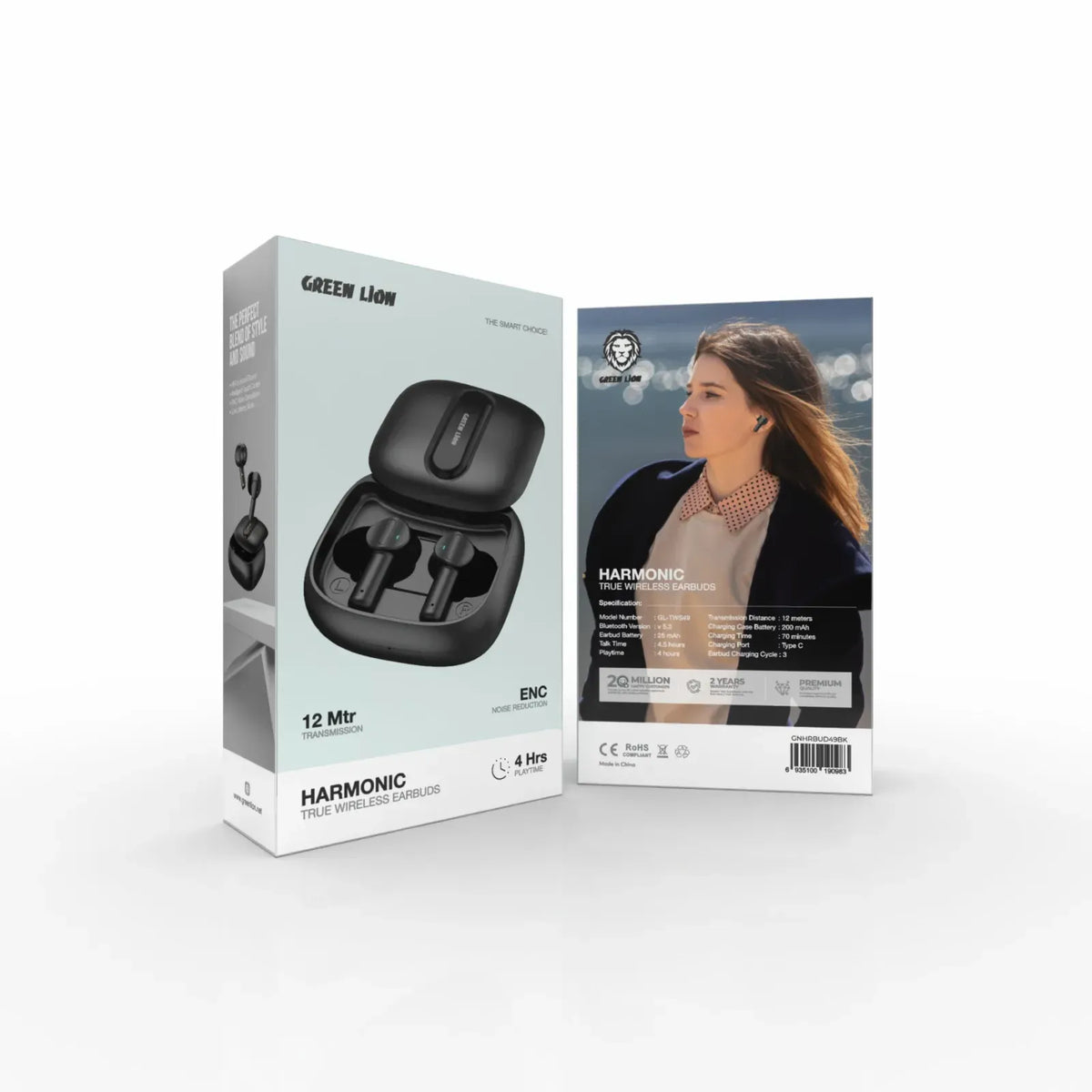 Green Lion Harmonic True Wireless Earbuds - Black – image 3