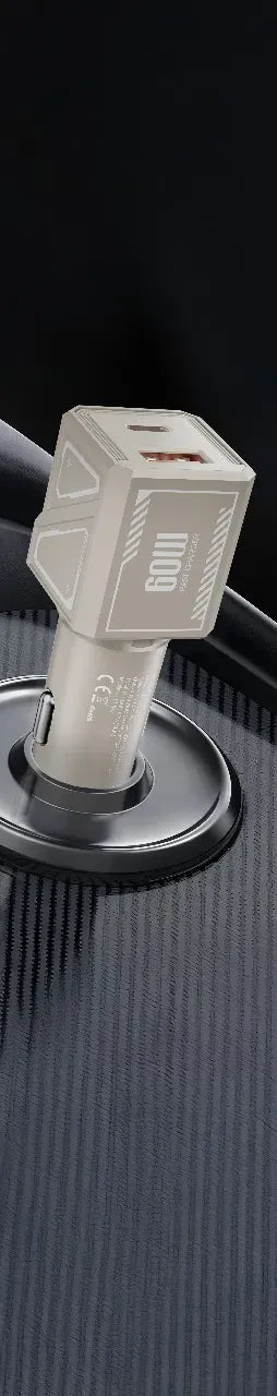 Green Lion Dual Volt Car Charger PD+QC 60 WCto C 1 m Cable - Titanium – image 6