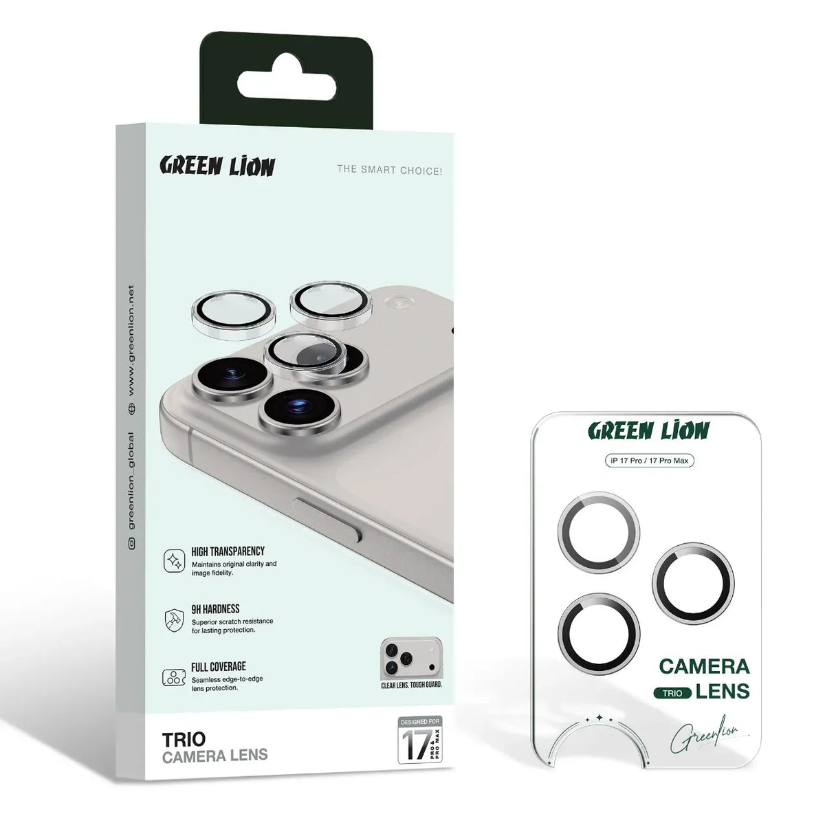 Green Lion Trio Camera Lens Protector for Iphone 17 Pro Pro Max Clear – image 2