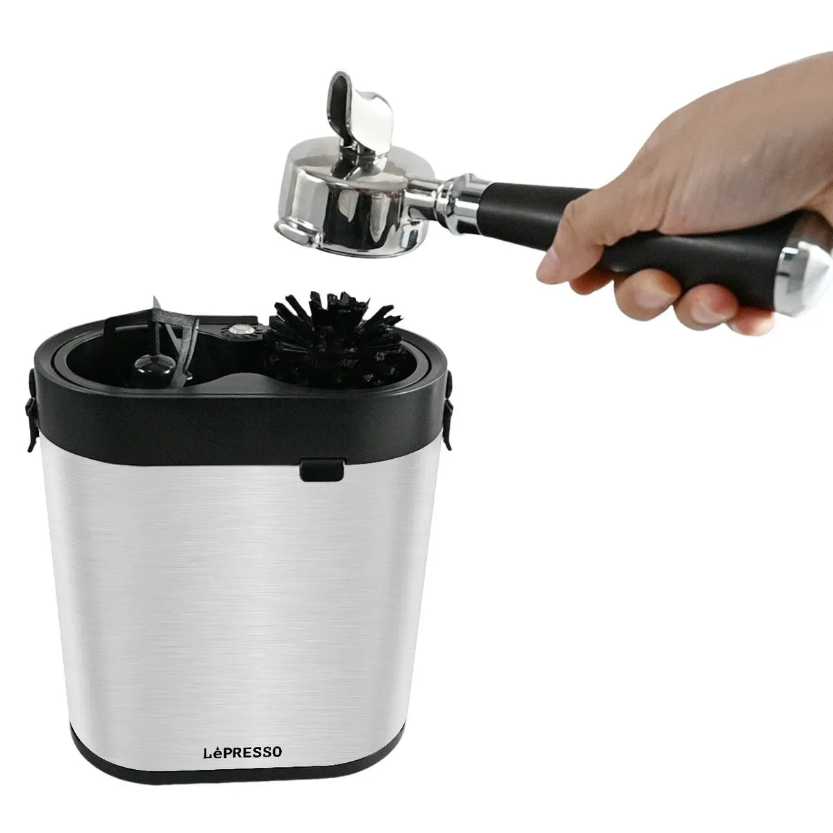 LePresso Sterilix Portafilter Cleaner Machine Silver – image 5