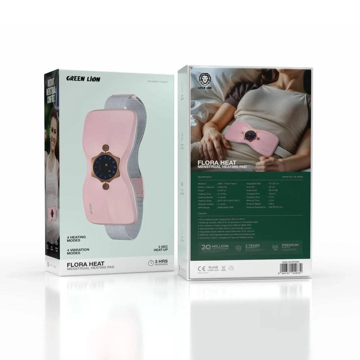 Green Lion Flora Heat Menstrual Heating Pad - Pink – image 2