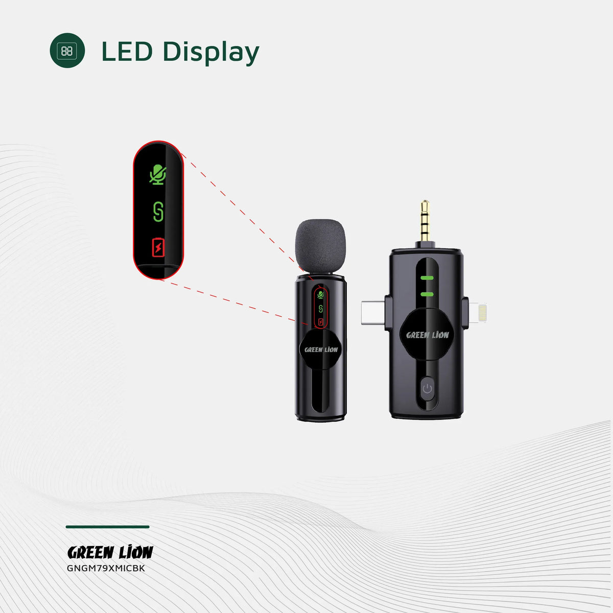 Green Lion 3 in 1 Noise Cancellation Microphone Black – image 7