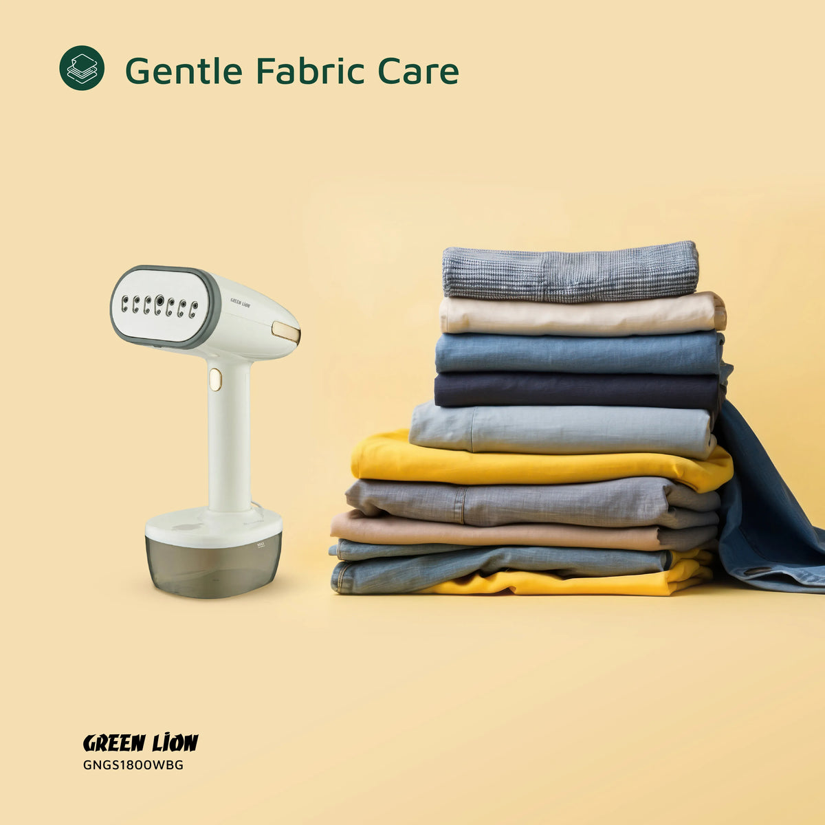 Green Lion Steam 1800w Garment Steamer Beige – image 4