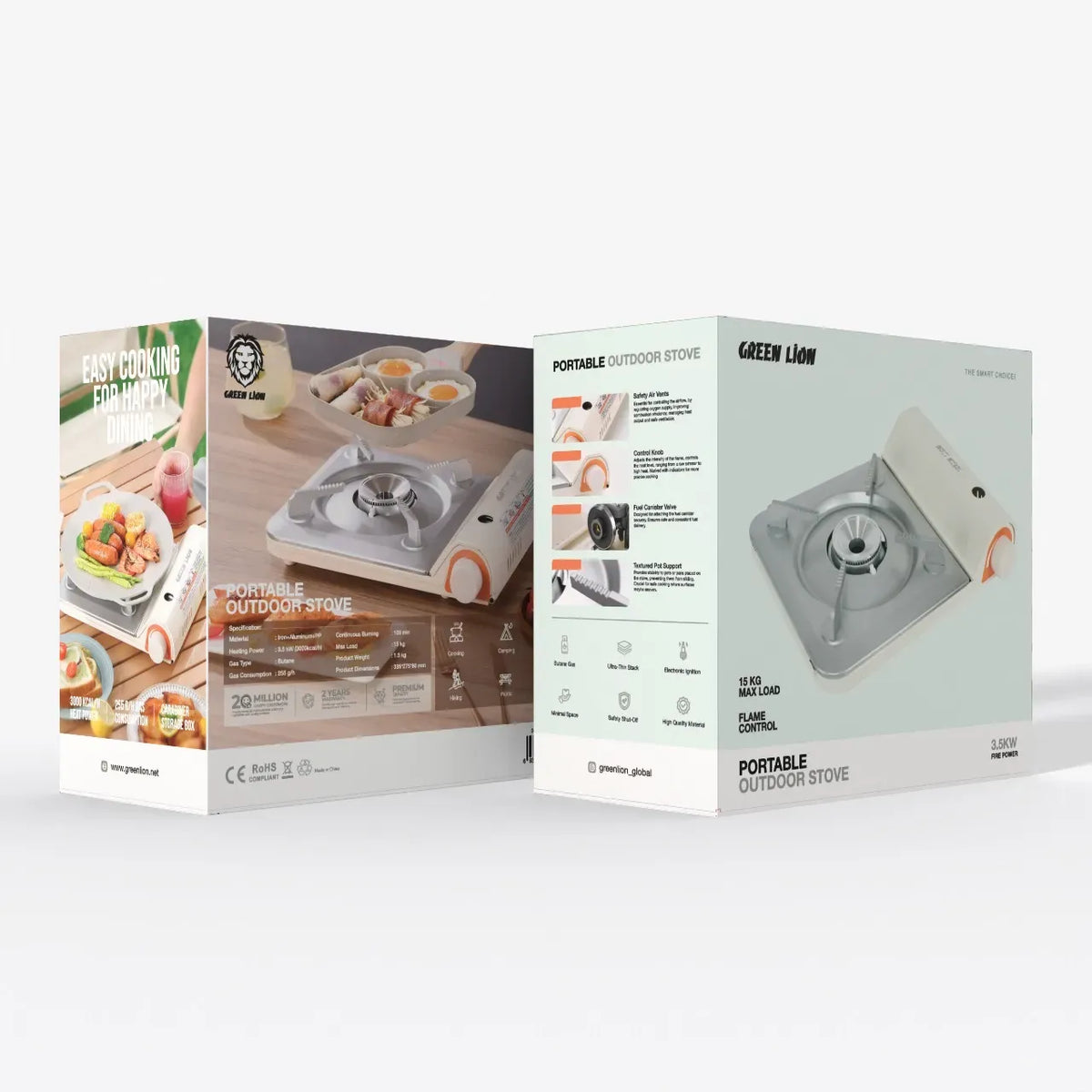 Green Lion Portable Outdoor Stove 3 5kw Beige – image 3