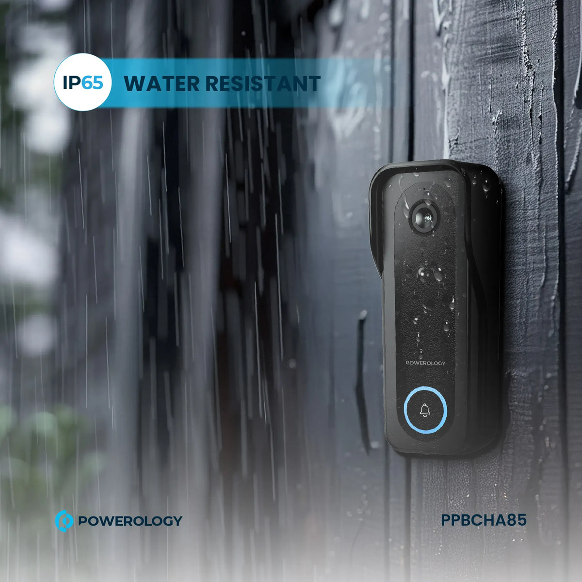 Powerology Smart Doorbell Camera Black – image 14