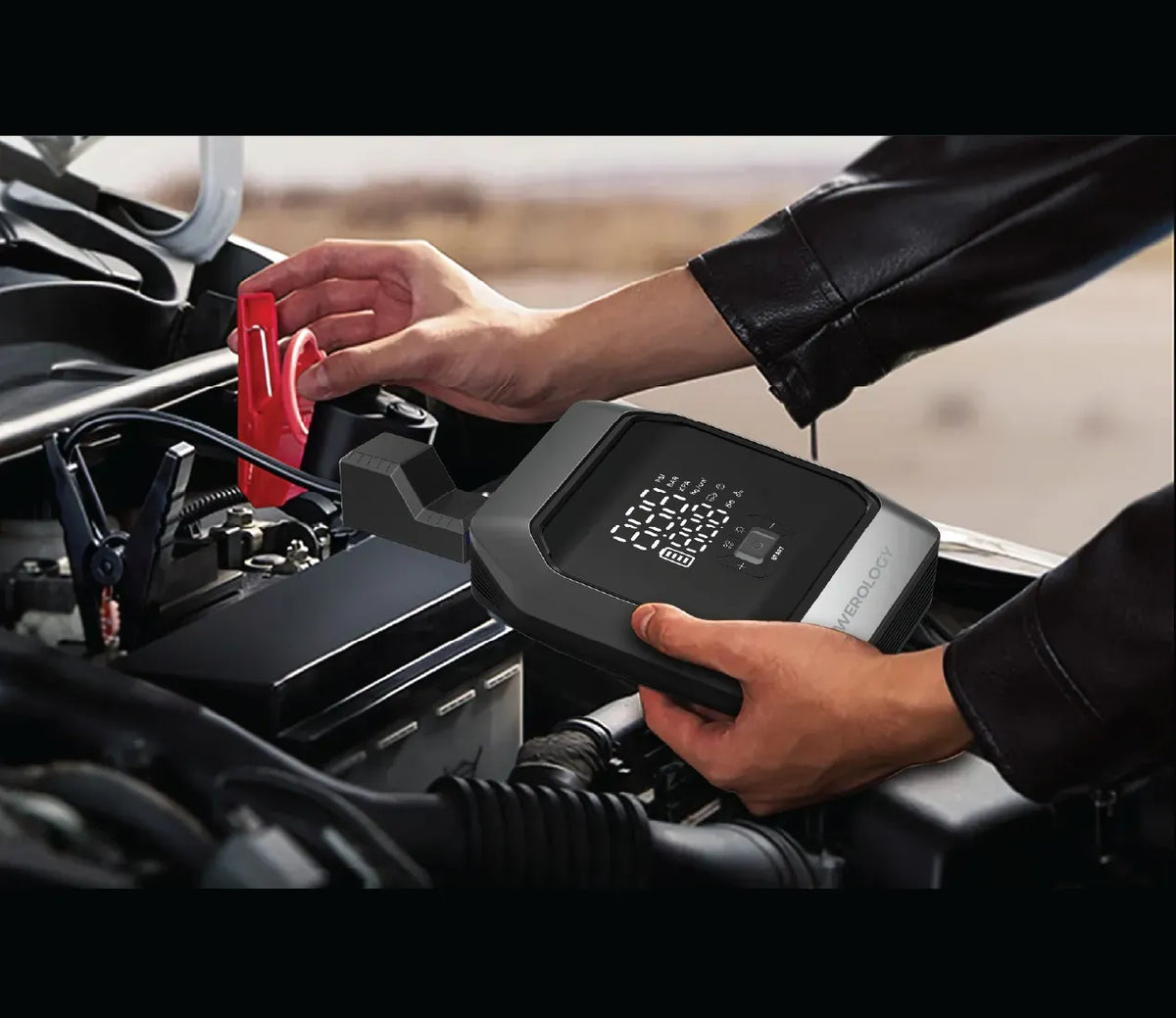 Powerology Inflate Boost Jump Starter |Air Compressor - Black – image 3
