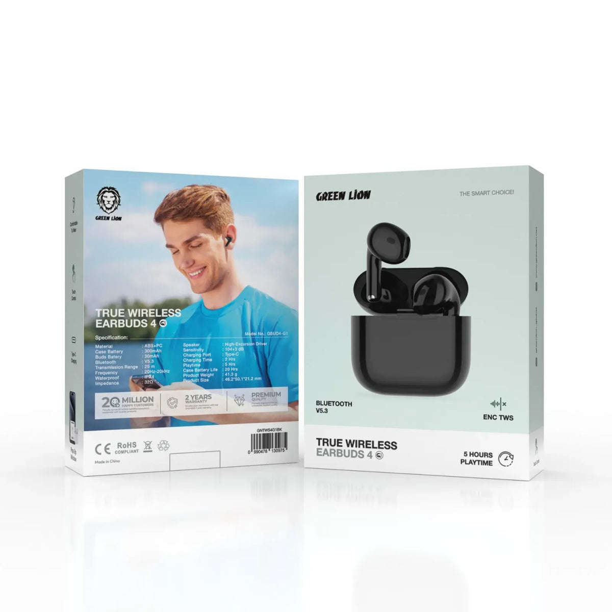 Green Lion True Wireless Earbuds 4 G1 Black – image 3
